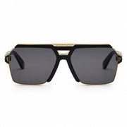 Philipp Plein Unisex Aviator Black / Rose Gold Sunglasses
