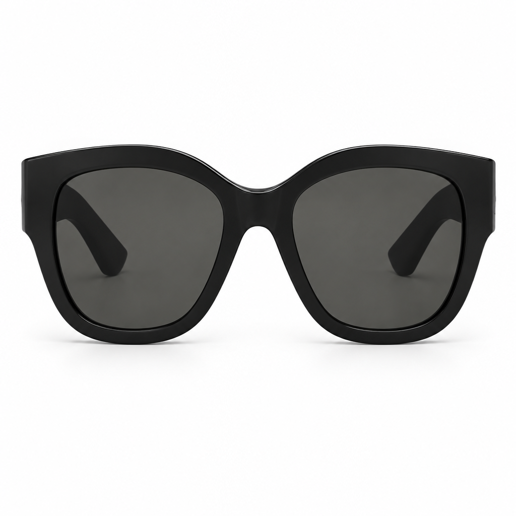 Saint Laurent Women SL M95/F 001 Black/Grey Square Sunglasses