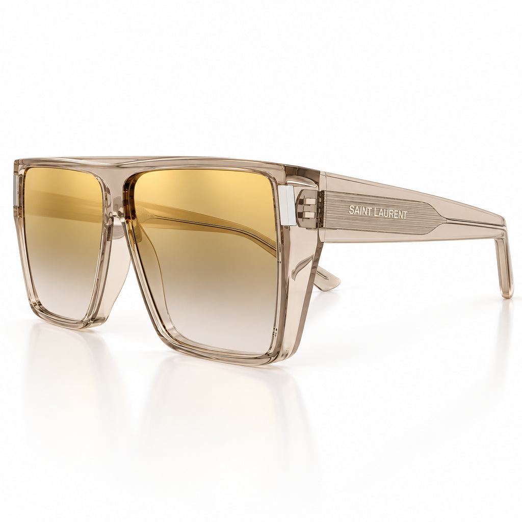Saint Laurent Unisex SL 756 003  Transparent Sand and Brown Gradient Sunglasses