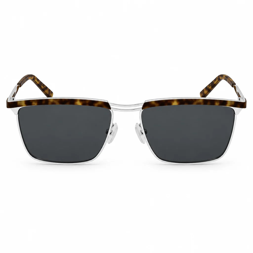 Saint Laurent Men SL 795 Joe Square Silver / Havana Sunglasses