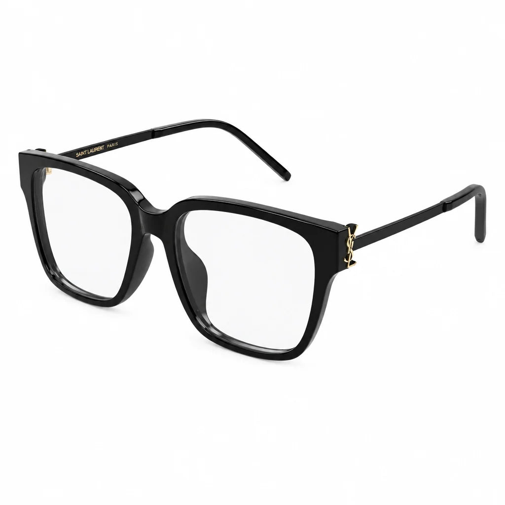 Saint Laurent Women SL M48O_A/FN 001 54 Transparent Black Optical Glasses