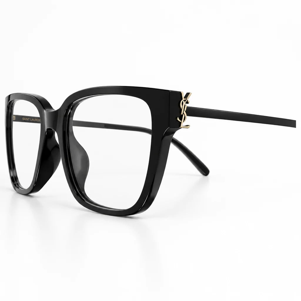 Saint Laurent Women SL M48O_A/FN 001 54 Transparent Black Optical Glasses