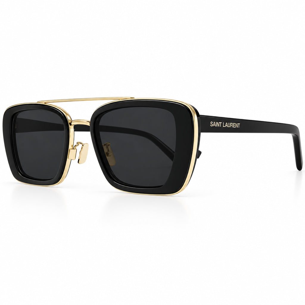 Saint Laurent Unisex SL 825 Rectangular Black Sunglasses