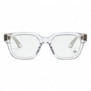 Chrome Hearts Men Vagillionaire II Square-Frame Crystal/Gold Sunglasses