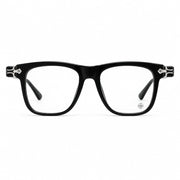 Chrome Hearts Unisex Black-Silver Square Optical Glasses