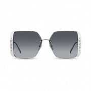 Louis Vuitton Women Square Frame Satin Silver Sunglasses
