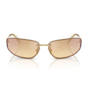 Miu Miu Women MU A50S Rimless Shield  Gold / Yellow Gradient Sunglasses 