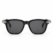 Chrome Hearts Unisex Black & Silver Gothic Round / Rectangular Sunglasses