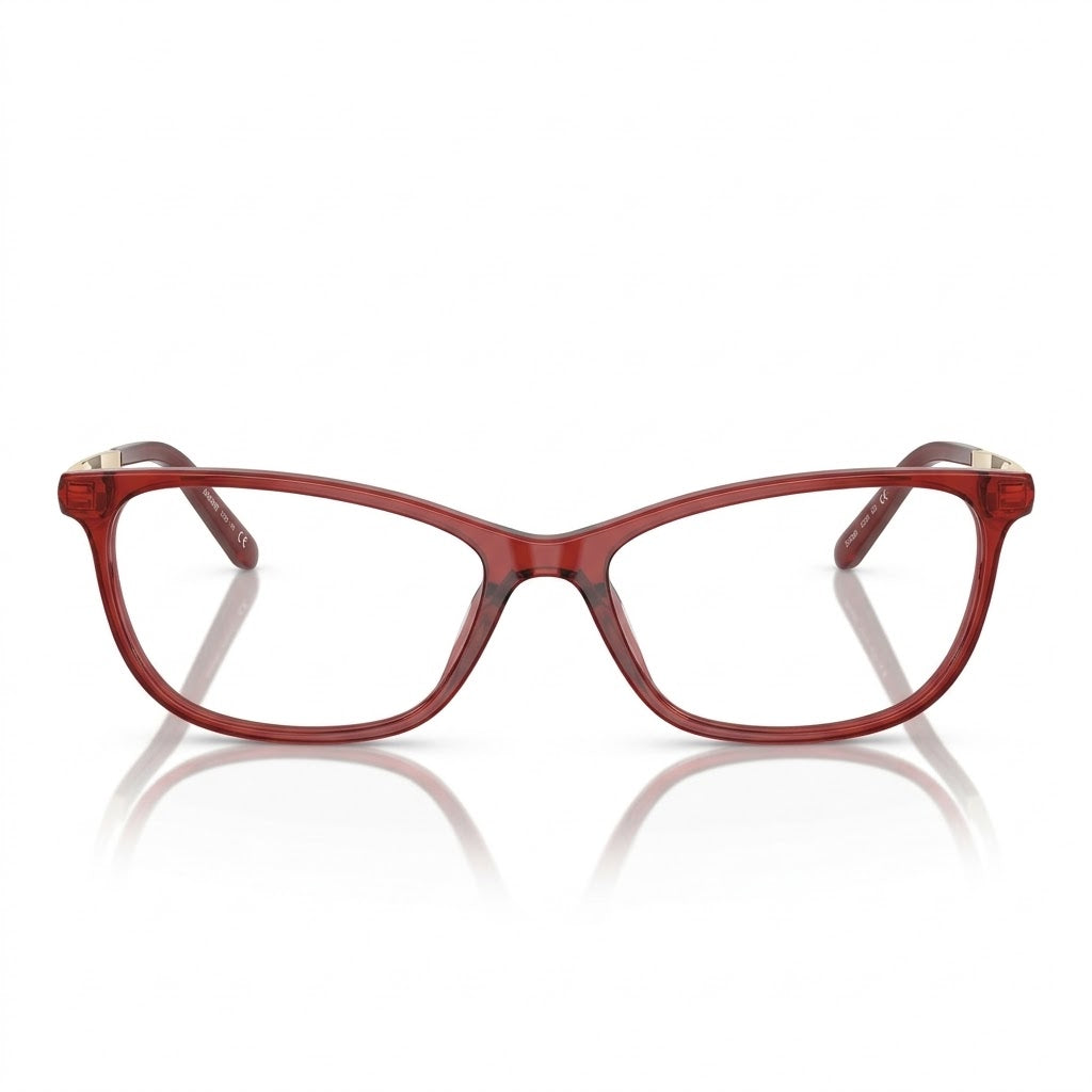 Miu Miu Women Transparent Cherry Red / Gold Optical Glasses
