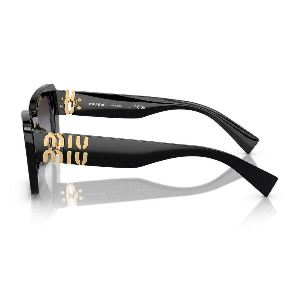 Miu Miu Women Glimpse Black / Gradient Grey Sunglasses