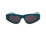 Balenciaga Women Dynasty Shiny Solid Green / Gold D-Frame Sunglasses