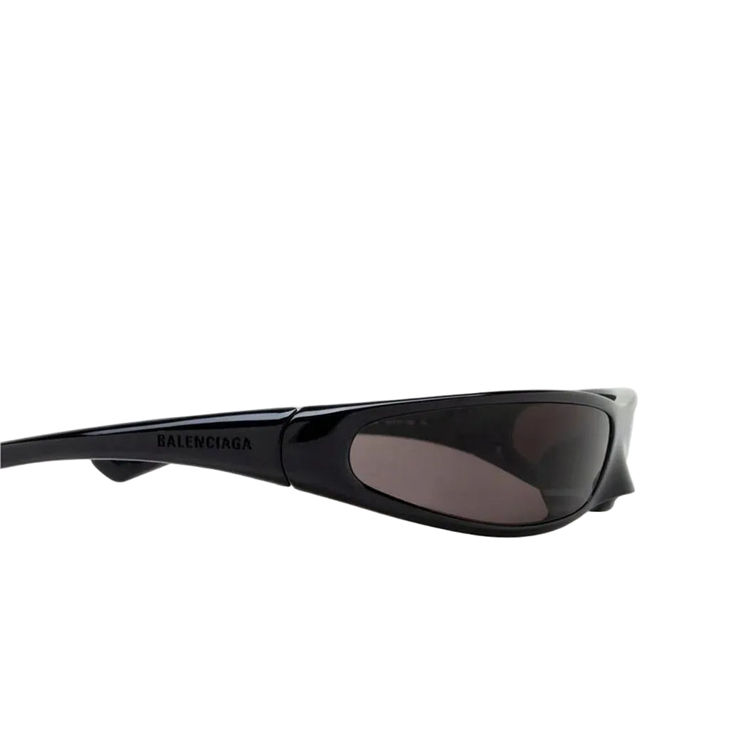 Balenciaga Unisex BB0383S Wrap Shield Black / Grey Sunglasses