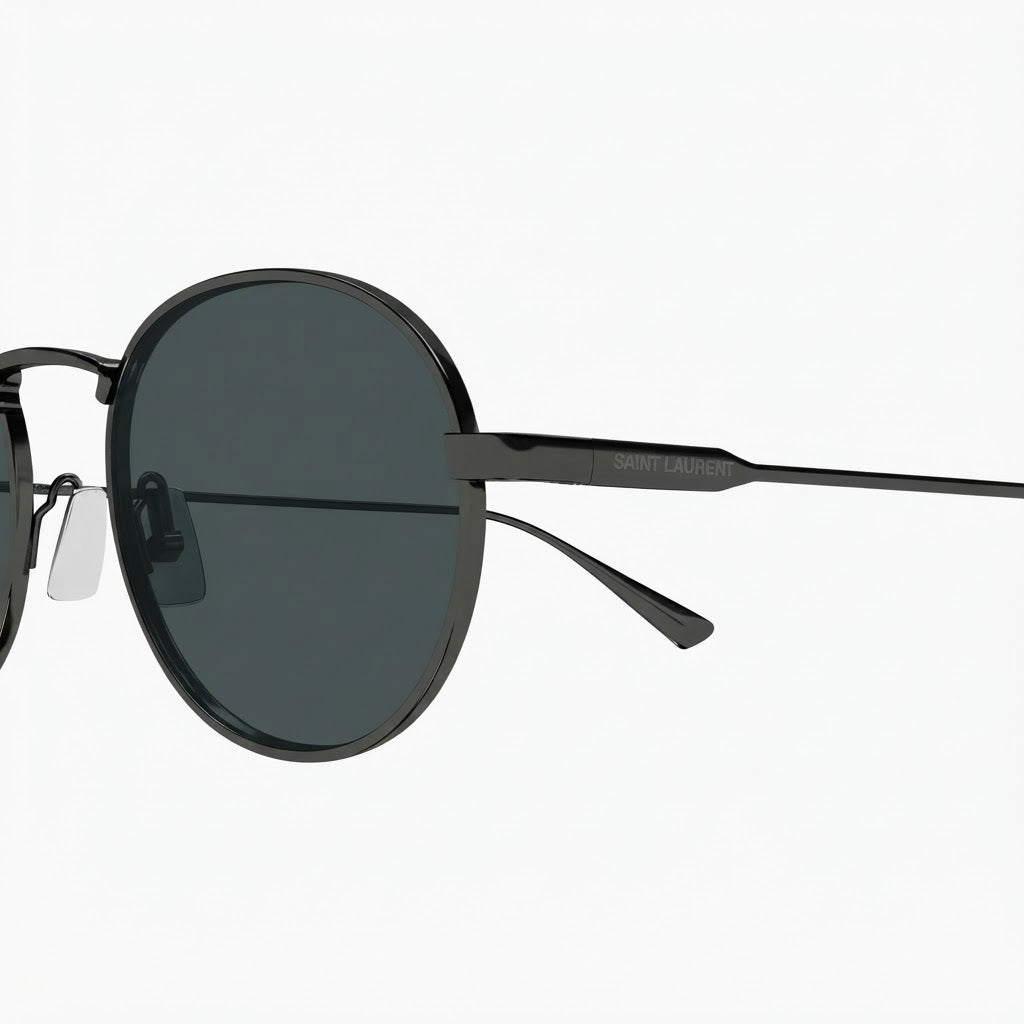 Saint Laurent Unisex SL 799 004 Ruthenium Oval Sunglasses