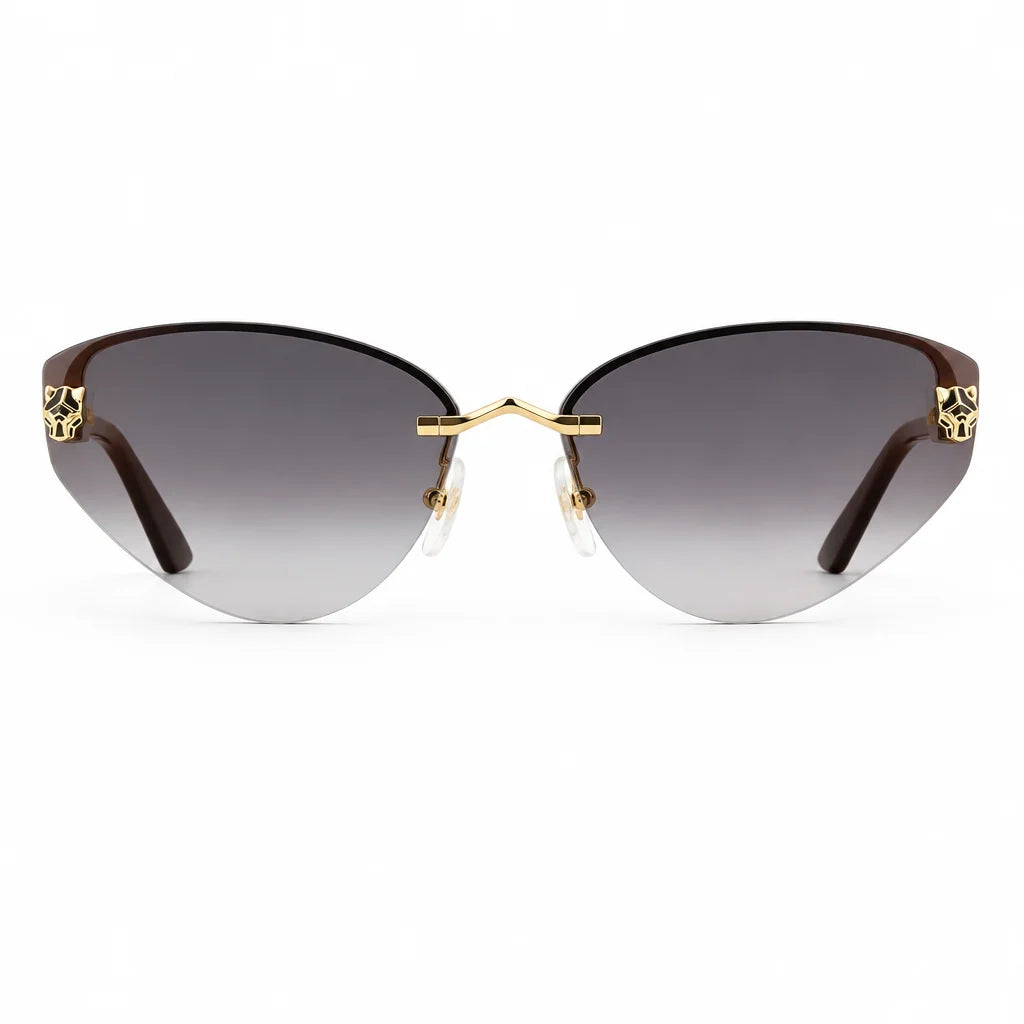 Cartier Panthère de C Women Cat-Eye Grey Gradient Sunglasses