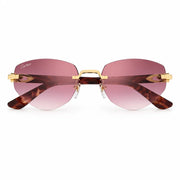Cartier C Décor Women Geometric Frame Pink Sunglasses