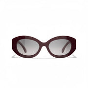 Chanel Women Oval Brown Sunglasses