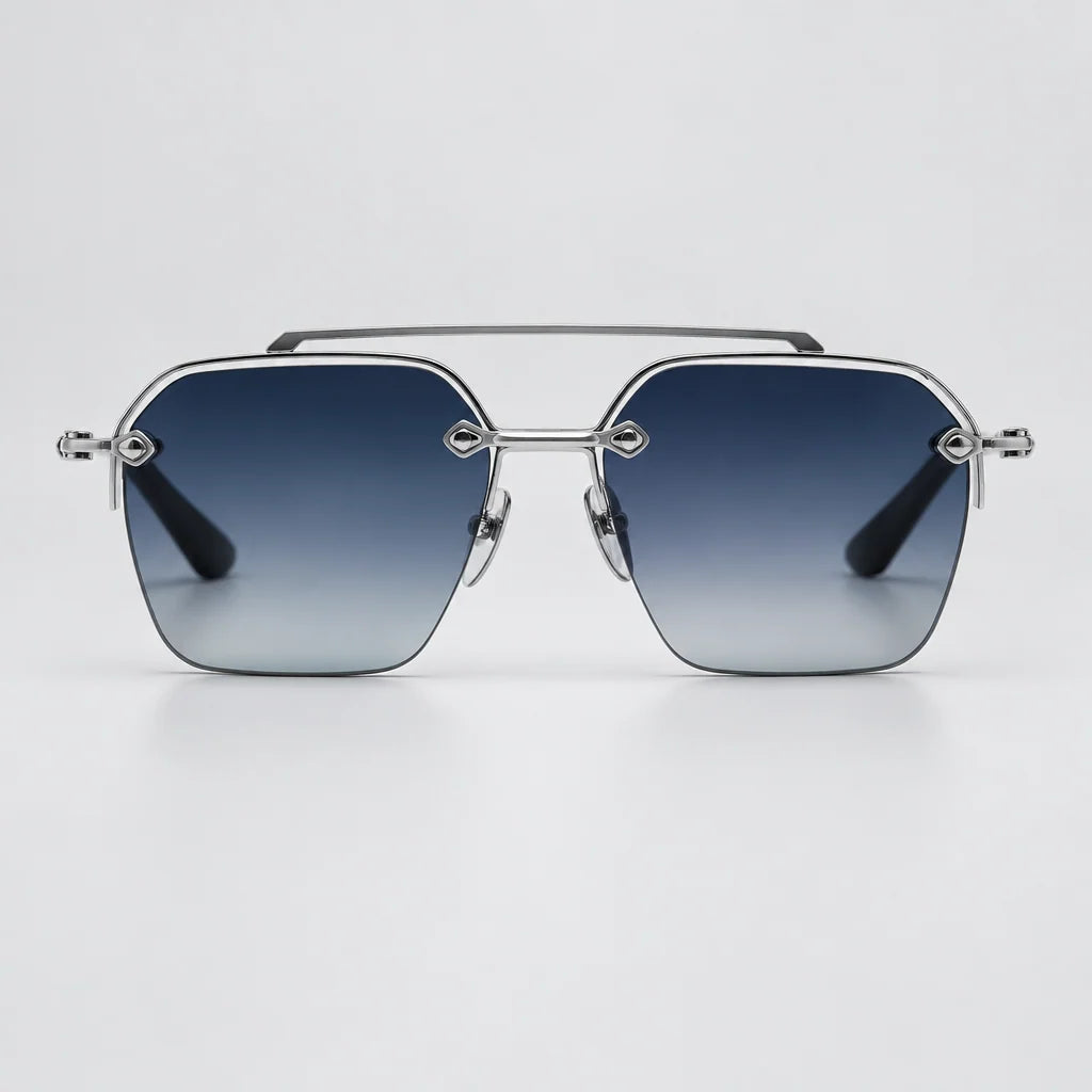 Chrome Hearts Bidi Esem 3091 Silver Frame / Grey Gradient Sunglasses