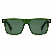 Chrome Hearts Unisex Box Lunch-A 2610 Olive Green & Silver Gothic Sunglasses