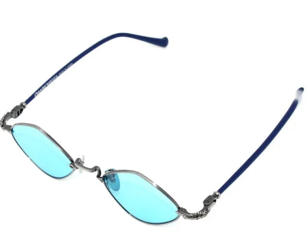 Chrome Hearts Diamond Dog 2621 Unisex Blue & Chrome Diamond Sunglasses