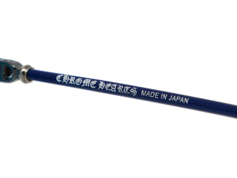 Chrome Hearts Diamond Dog 2621 Unisex Blue & Chrome Diamond Sunglasses