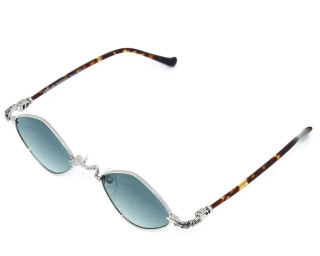 Chrome Hearts Diamond Dog 2153 Unisex Silver & Tortoiseshell Diamond Sunglasses