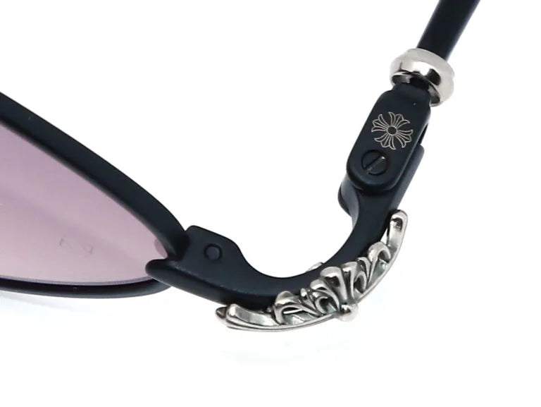 Chrome Hearts Diamond Dog 2158 Unisex Black & Burgundy Diamond Sunglasses
