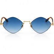 Chrome Hearts Diamond Dog 1411 Unisex Tortoise & Gold Gothic Geometric Sunglasses