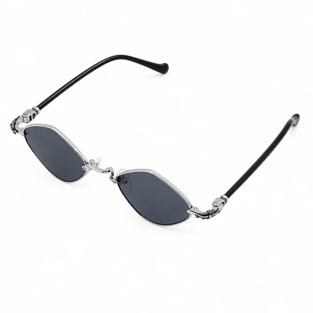 Chrome Hearts Diamond Dog 2160 Unisex Dark Grey Diamond Sunglasses