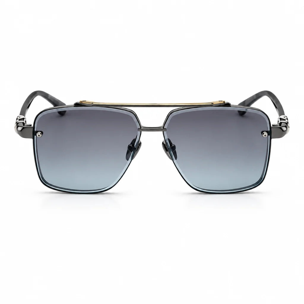 Chrome Hearts GHO 1400 Unisex Black & Grey Gradient Square Sunglasses