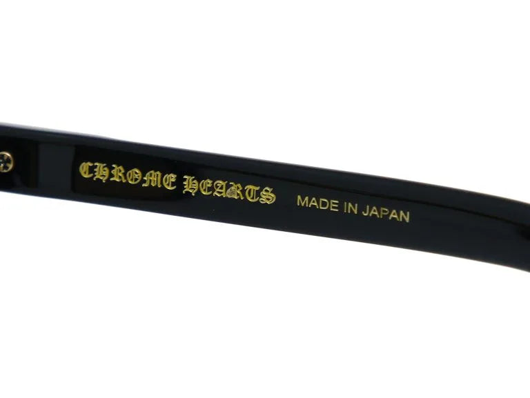 Chrome Hearts Smoke Show 3358 Unisex Gold & Black Gothic Round Rectangular Sunglasses