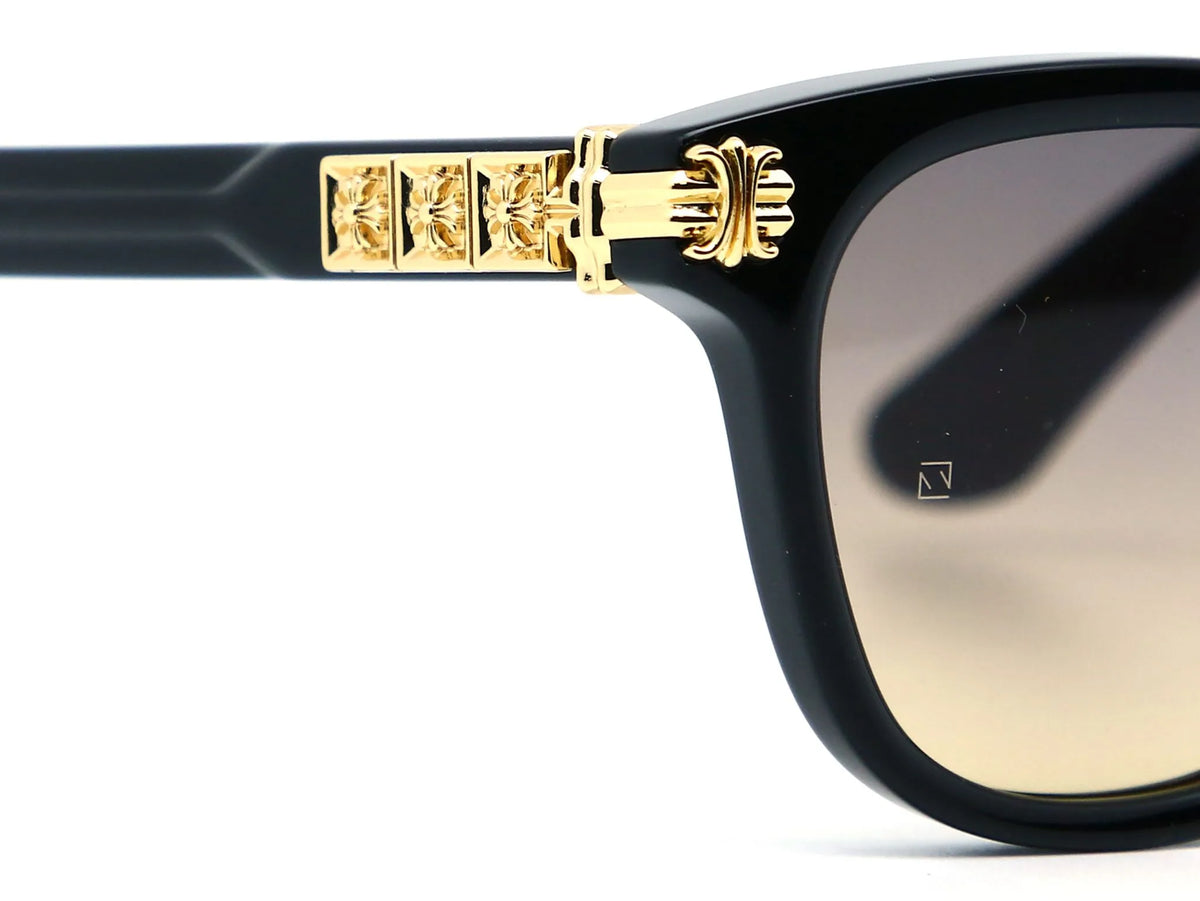 Chrome Hearts Smoke Show 3358 Unisex Gold & Black Gothic Round Rectangular Sunglasses