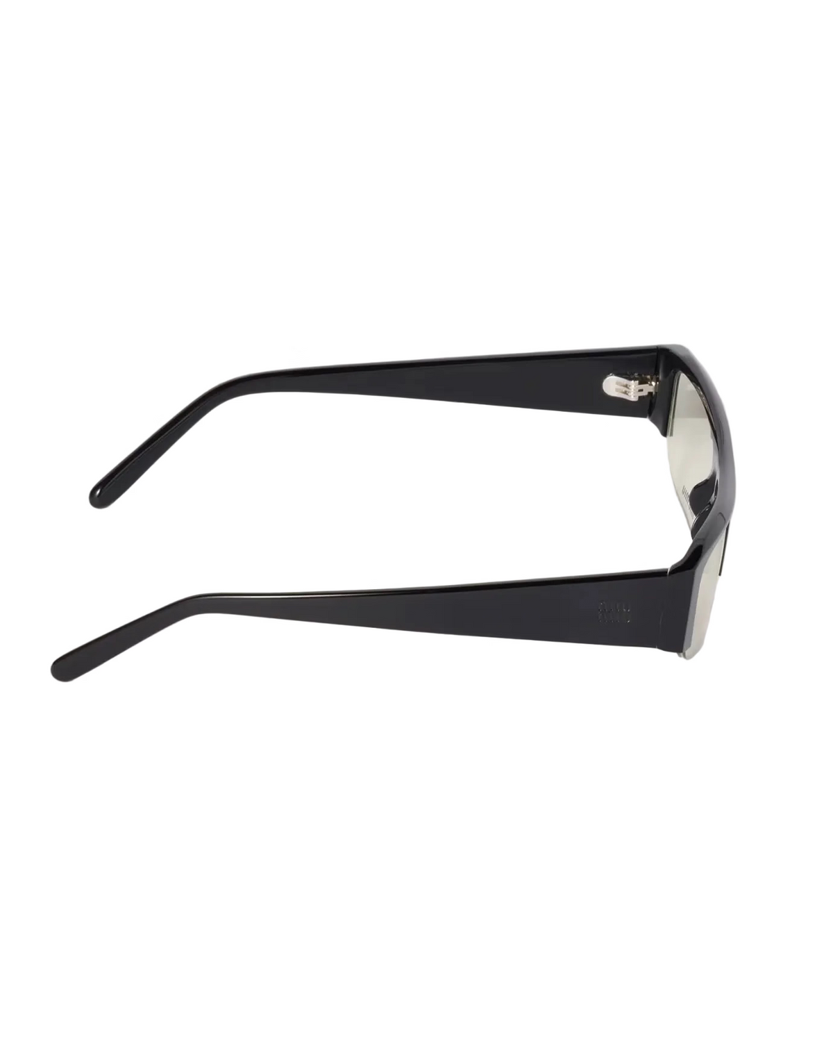 Miu Miu Vedette Women Blue-Light Transparent Lenses Black Sunglasses
