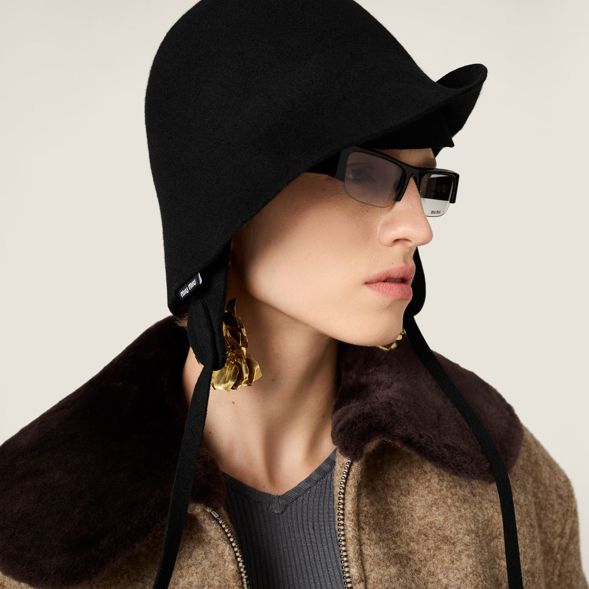 Miu Miu Vedette Women Crystal gradient sky lenses – Black Sunglasses