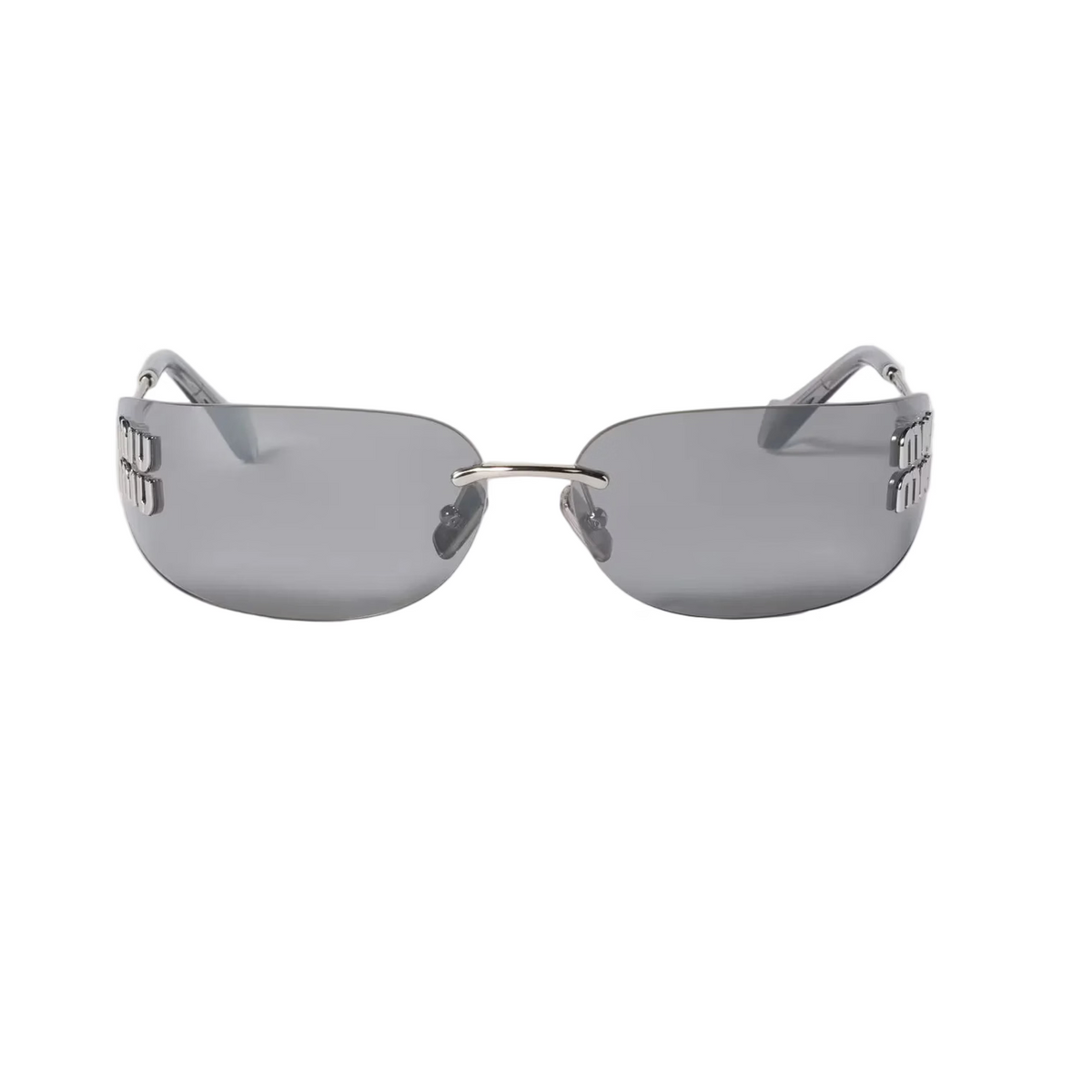 Miu Miu Women Aube Rimless Grey Sunglasses