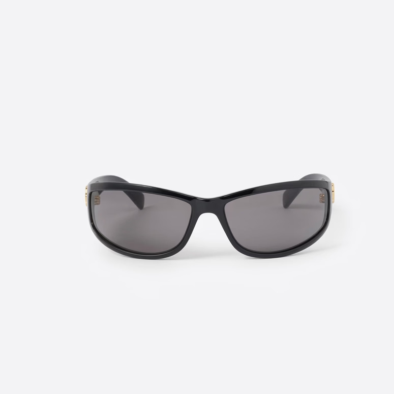 Miu Miu Eyewear Collection Women Black Wraparound Sunglasses