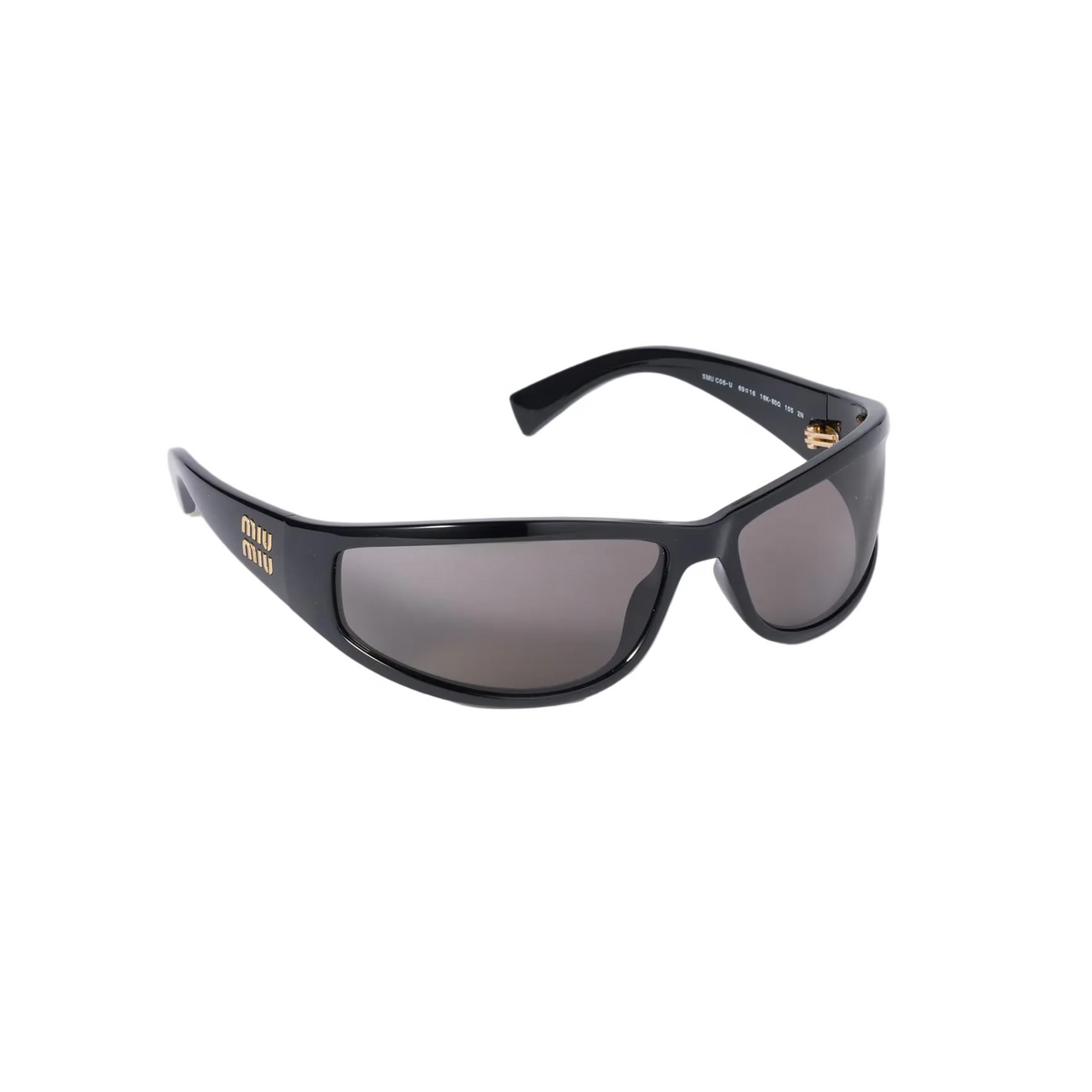 Miu Miu Eyewear Collection Women Black Wraparound Sunglasses