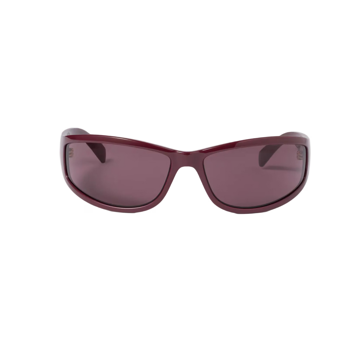  Miu Miu Eyewear Collection Women Marsala Red Wraparound Sunglasses
