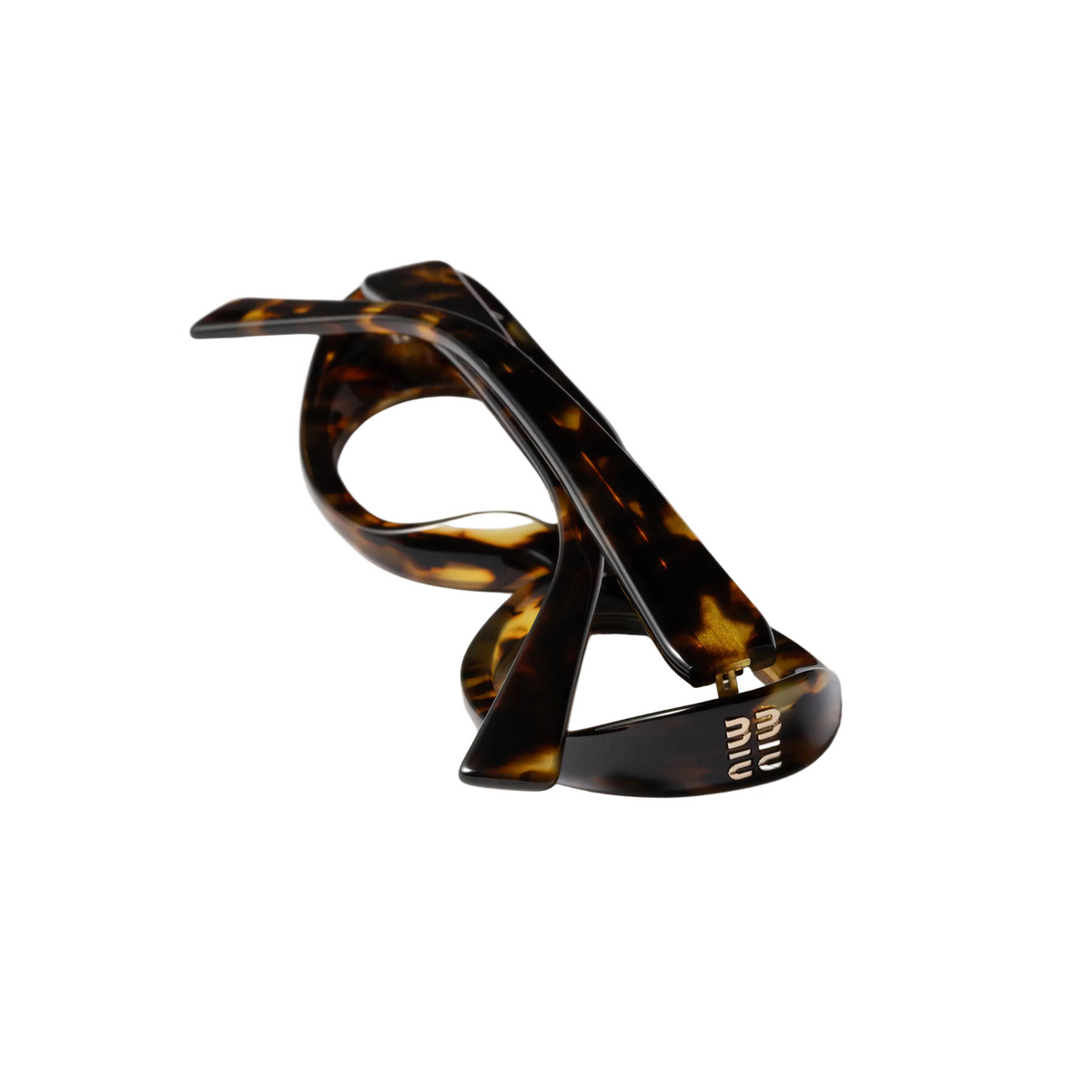 Miu Miu Women Rêverie Honey Tortoiseshell Blue-ray Transparent Sunglasses