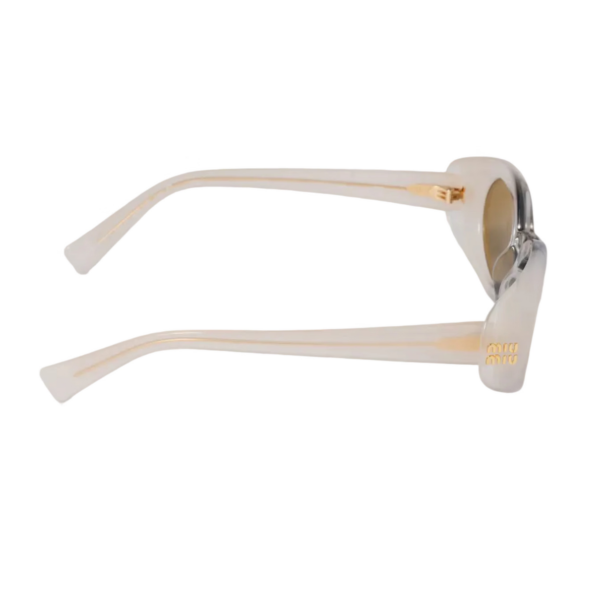 Miu Miu Women Rêverie Milky Opaline / Transparent Gray - Hay Bio Sunglasses