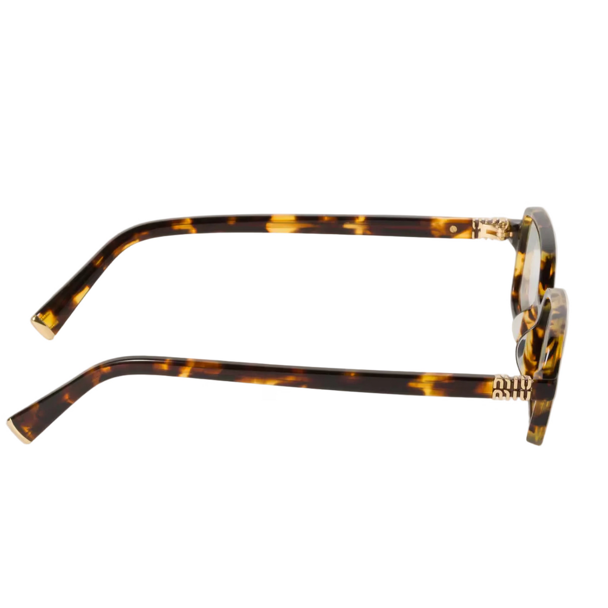 Miu Miu Regard MU 11ZS Women Rectangular Blue-ray Transparent / Tortoiseshell Sunglasses