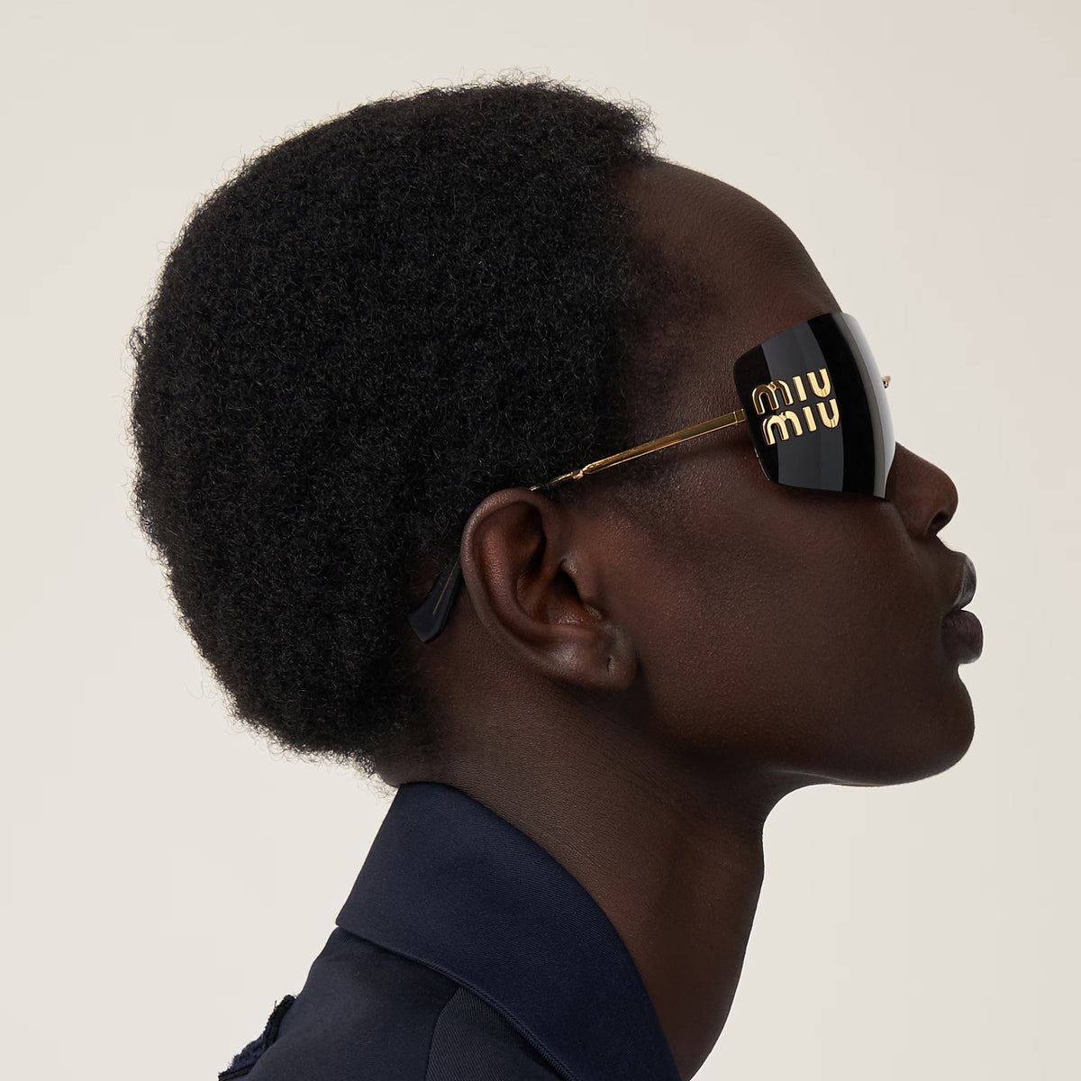 Miu Miu Aube Women Rimless Slate Gray Sunglasses