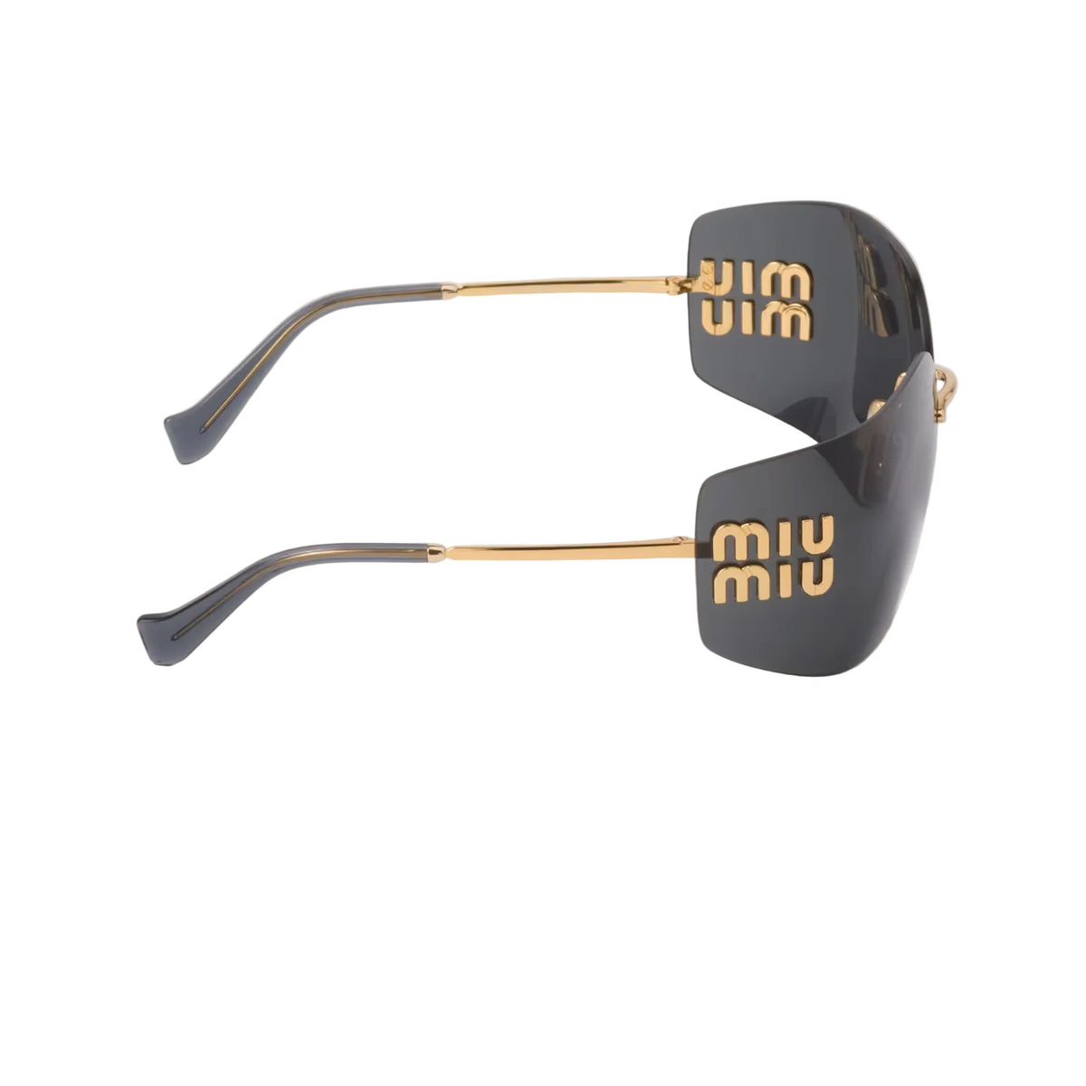 Miu Miu Aube Women Rimless Slate Gray Sunglasses