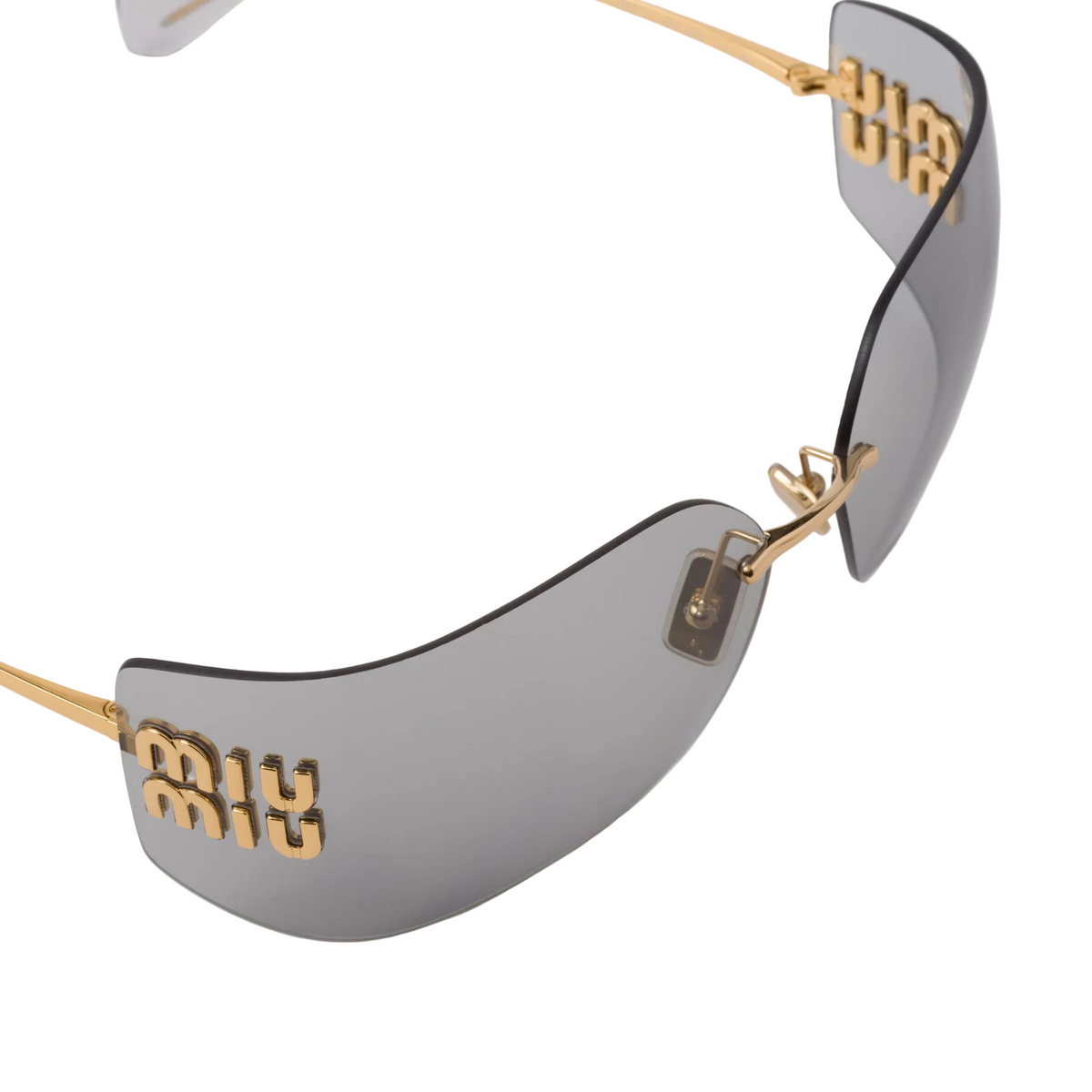 Miu Miu Aube Women Rimless Light Grey Sunglasses