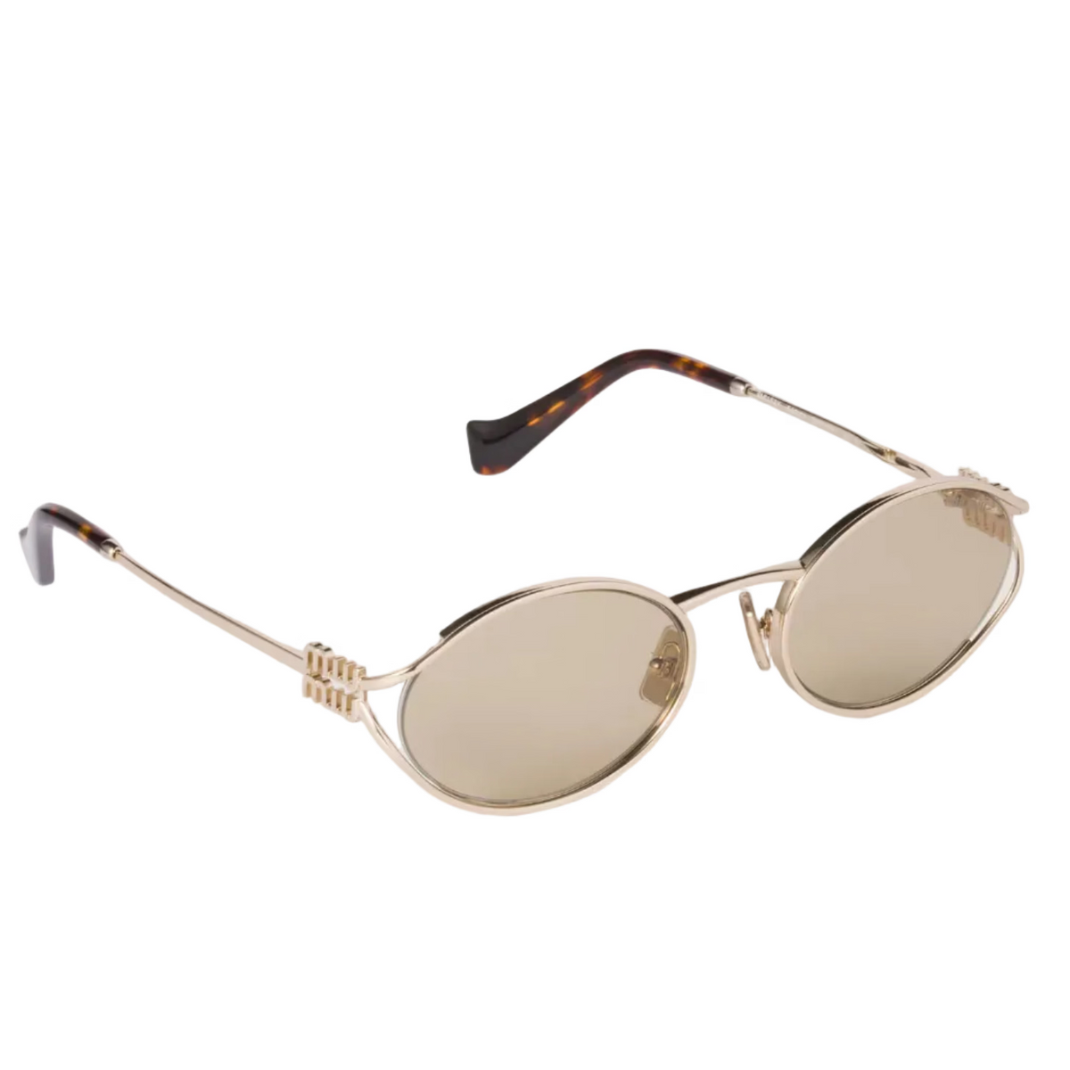 Miu Miu Women Logo Oval Camomile Sunglasses
