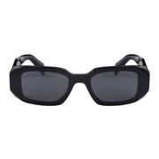 Prada Women Geometric Frame Rustic Black Sunglasses