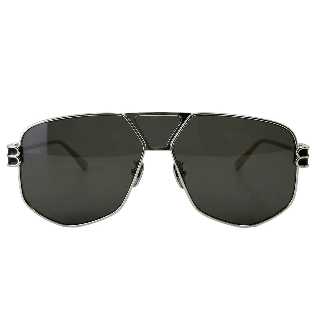 Balenciaga BB2267 Unisex Silver / Black Sunglasses