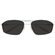 Balenciaga Men BB0416S 002 Silver Glitter / Grey Geometric Metal Sunglasses