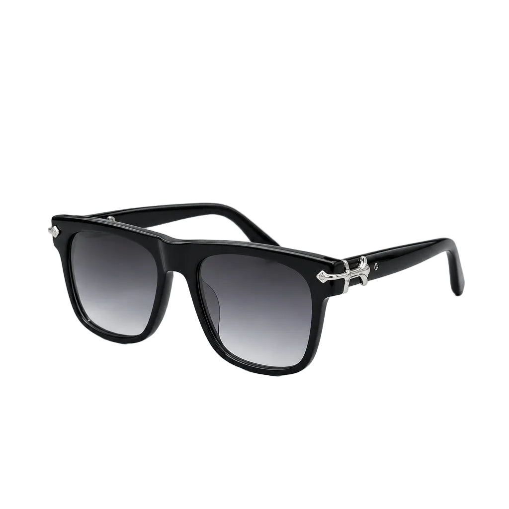 Chrome Hearts Unisex SLIDN  Black Frame / Silver Hardware Grey Sunglasses