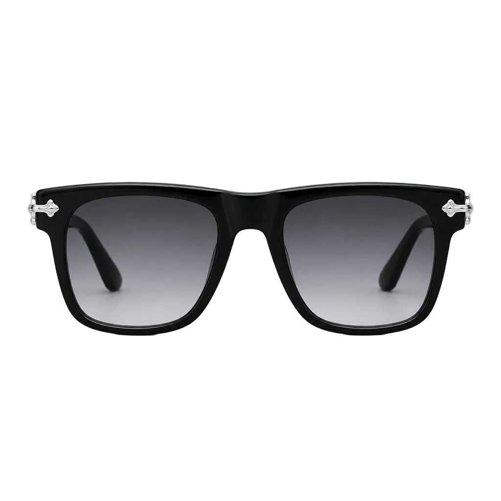 Chrome Hearts Unisex SLIDN Black Frame / Silver Hardware Grey Sunglasses