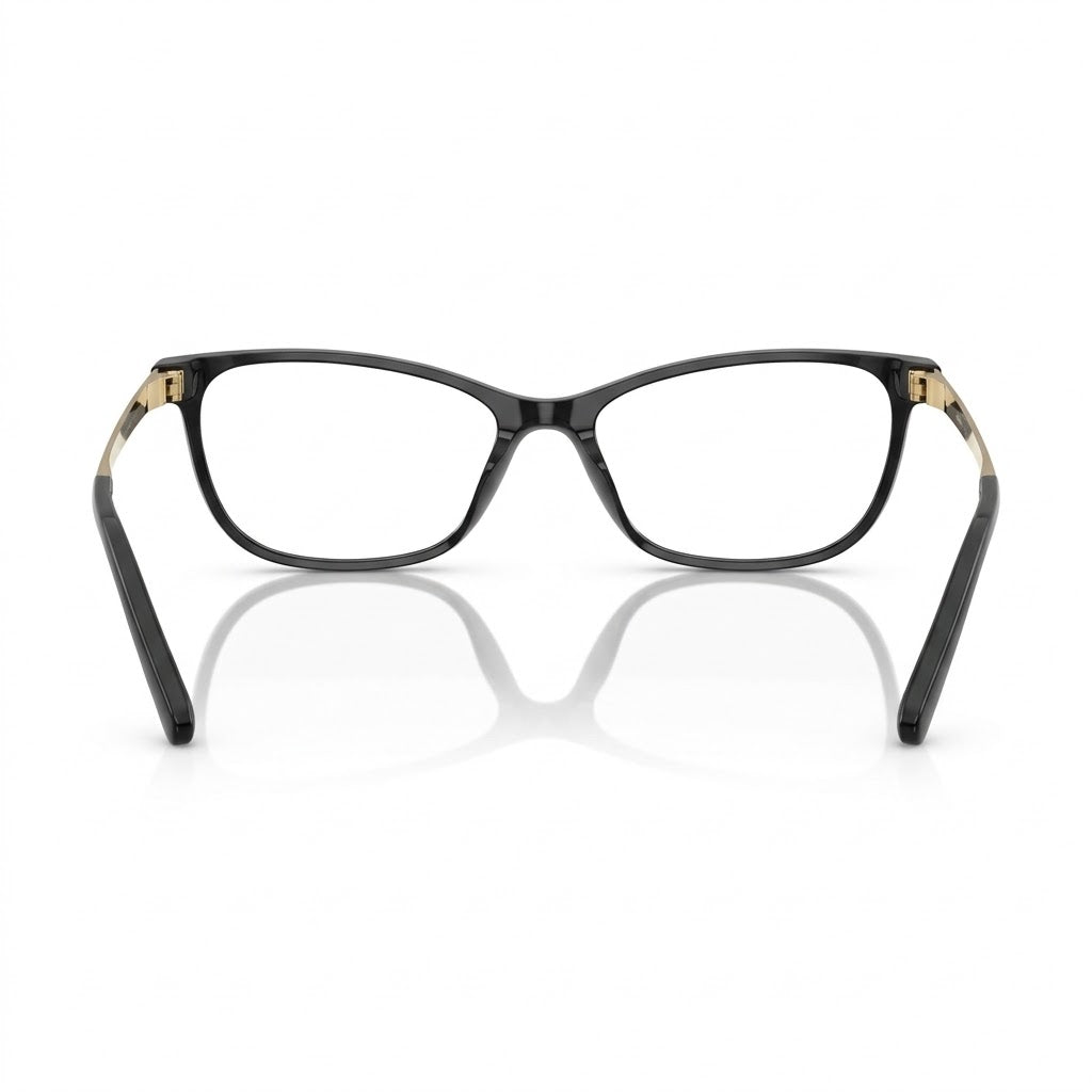 Miu Miu Women Cat-Eye Shiny Black / Gold Optical Glasses